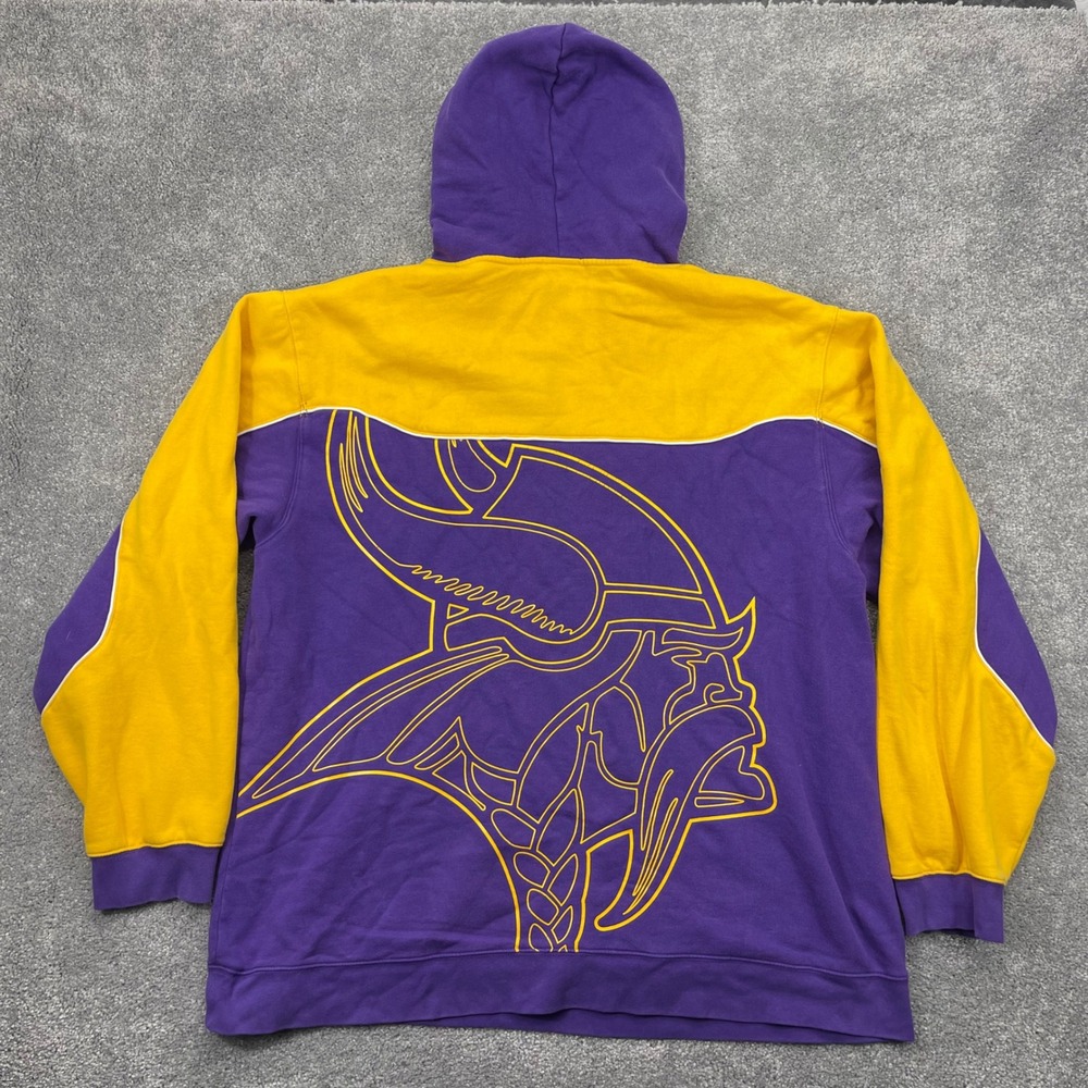 Minnesota Vikings Hoodie 3XL Purple Gold Football NFL Pullover Reebok Vintage